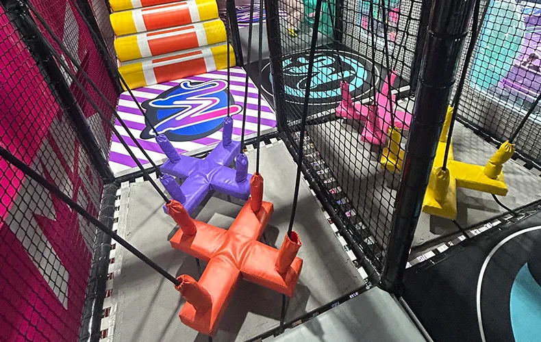 Customized Indoor Soft Swinging Obstacle Game Balance Bridge Play Zone